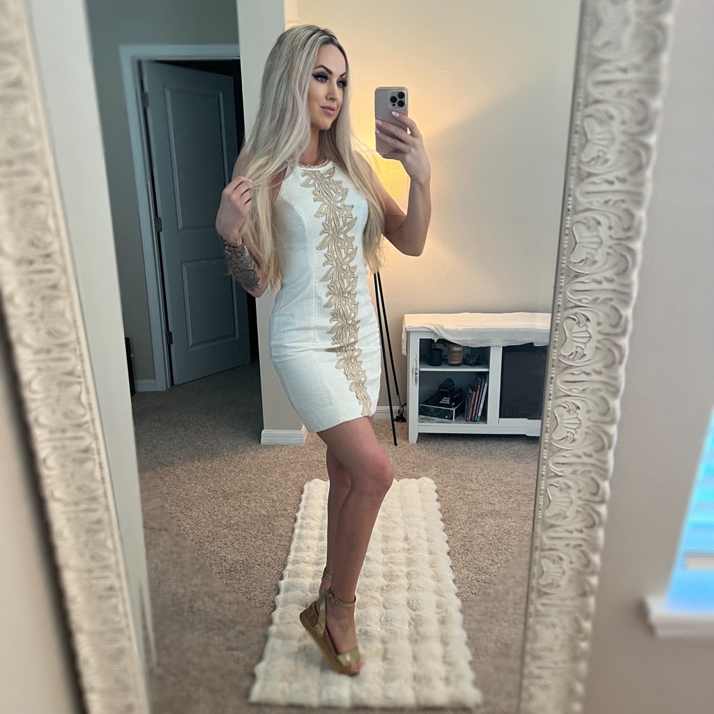 White And Gold Lilly Pulitzer Shift Dress 00